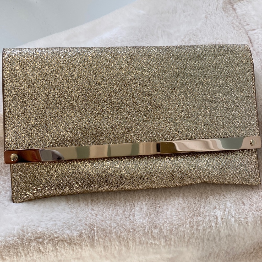Gold clutch purse